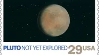 Antarkan pesan ke Pluto, perangko ini mendapat rekor dunia. Foto: US Postal Service  