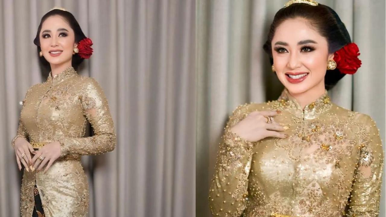 Potret Dewi Perssik Kenakan Kebaya Emas Mewah, Inspirasi Tampilan Berkelas Penuh Keanggunan