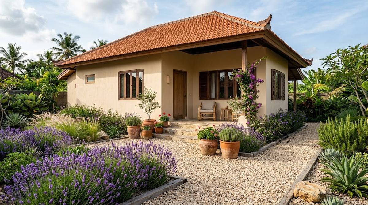Ide Gravel Garden di Teras Rumah