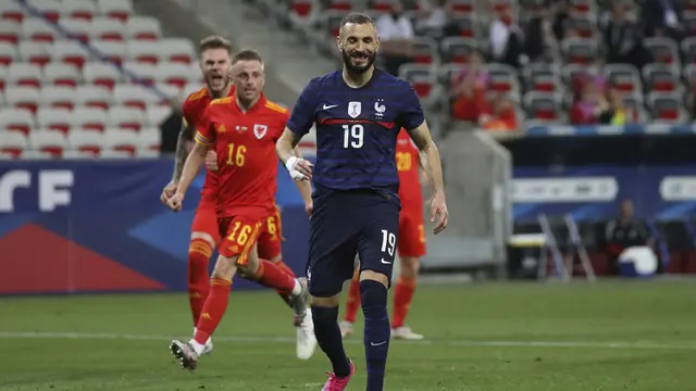 FOTO: Benzema Gagal Penalti, Prancis Cukur Wales 3-0 dalam laga Uji Coba Menjelang Euro 2020