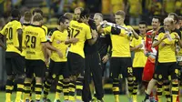 FANTASTIS - Borussia Dortmund mengawali Bundesliga 2015-2016 lewat kemenangan fantastis 4-0 melawan Borussia Moenchengladbach. (REUTERS/Ina Fassbender)
