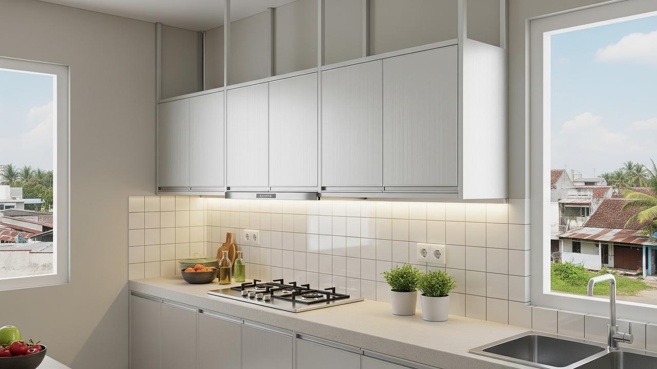Model Lemari Gantung Dapur Minimalis Aluminium