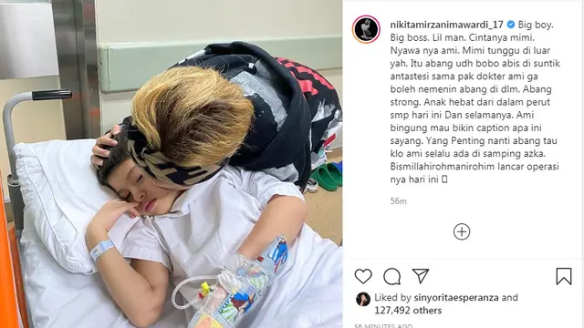 Azka Putra Nikita Mirzani jalani operasi