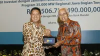 Bank BRI teken Perjanjian Kredit Investasi dengan Jaminan Pemerintah untuk Proyek Gardu Induk dan Transmisi Program 35.000 MW Regional Jawa bagian Tengah, di Jakarta (14/11).