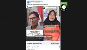 Cek Fakta: Hoaks Video Sandiaga Uno Bagikan Bantuan Langsung Tunai dan Modal Usaha