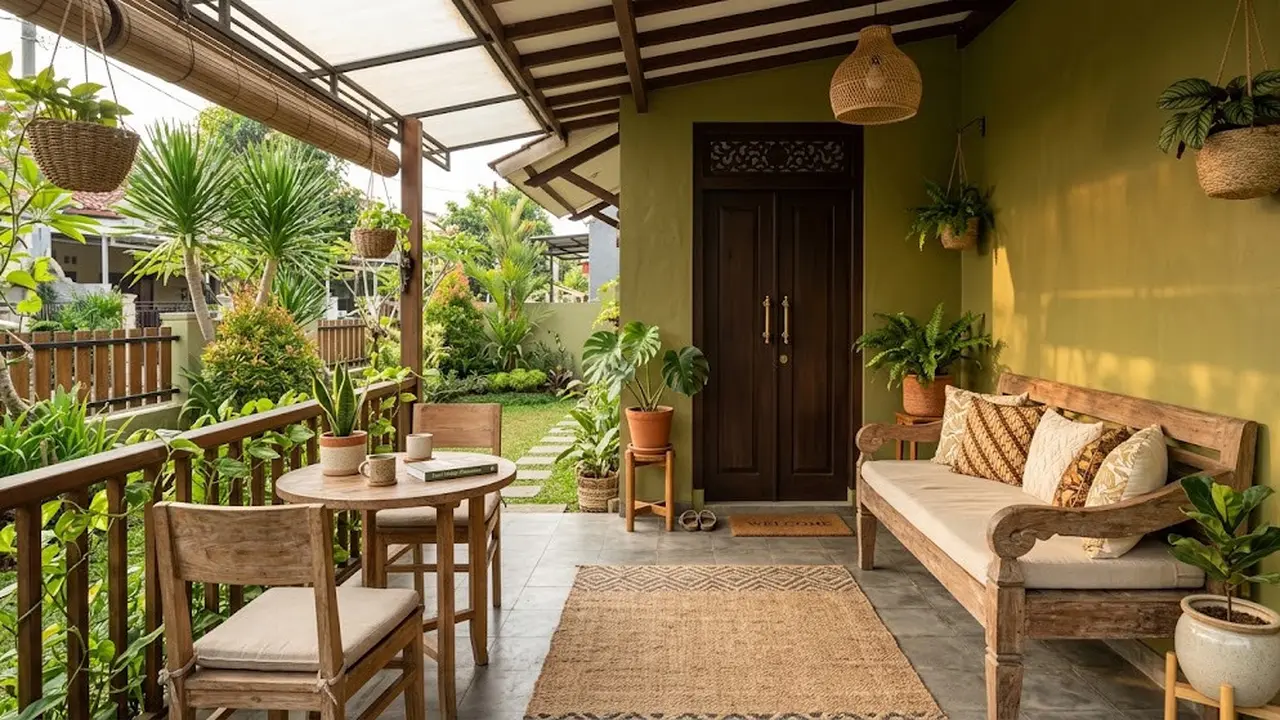 12 Warna Cat untuk Teras yang Banyak Menggunakan Furnitur Kayu, Hadirkan Kesan Natural
