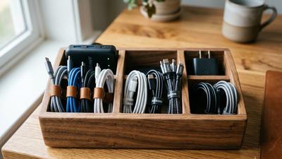 10 Ide Penyimpanan Charger Tanpa Membuat Kamar Terlihat Penuh Kabel, Bikin Lebih Rapih