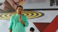 Ketua KEIN Soetrisno Bachir mengaku masih setia mendukung Jokowi untuk terpilih kembali menjadi Presiden RI periode kedua. Foto (Liputan6.com / Panji Prayitno)
