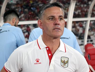 Pelatih kepala Timnas Indonesia, John Herdman saat laga semifinal FIFA Series 2026 melawan St Kitts and Nevis di Stadion Utama Gelora Bung Karno (SUGBK), Senayan, Jakarta, Jumat (27/03/2026). (Bola.com/M Iqbal Ichsan)