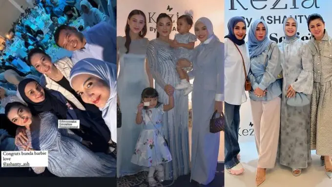 Artis yang Hadir di Launching Skincare Ashanty (credit: instagram/aurelie.hermansyah/rieta_amilia/zaskiasungkar15).