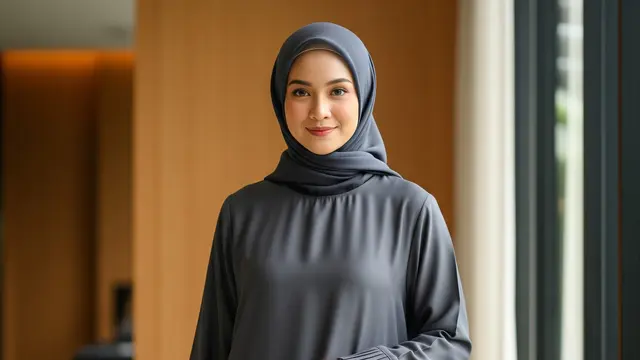 Desain Gamis Abaya Simple tapi Terlihat Mahal