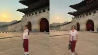 7 Potret Yunita Siregar Liburan di Korea Selatan, Berkebaya di Gyeongbokgung Palace