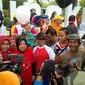 Walikota Surabaya Tri Rismaharini atau Risma usai berpamitan dengan warganya di Taman Bungkul, Surabaya, Minggu (27/9/2015). (Liputan6.com/Dian Kurniawan)