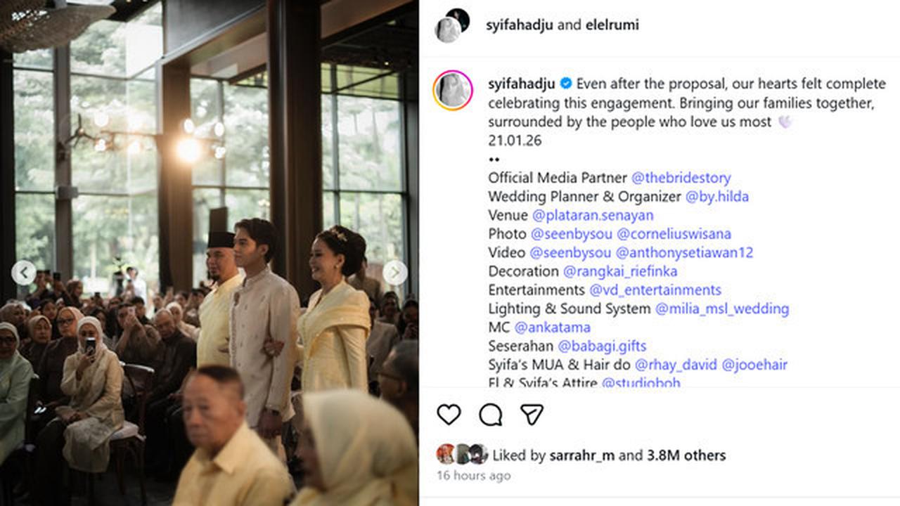 Disaksikan Keluarga, El Rumi Resmi Lamar Syifa Hadju Didampingi Maia dan Ahmad Dhani