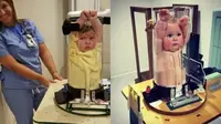 Cara unik agar bayi bisa di foto X-ray tanpa banyak gerak (Sumber: Instagram/@9gag)