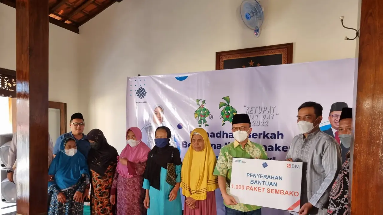 Berbagi Berkah Ramadan, Kemnaker Salurkan Sembako ke Masyarakat (Istimewa)