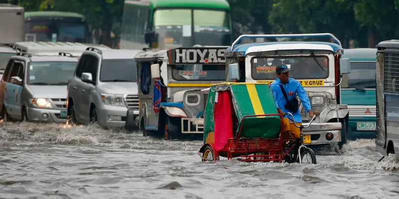 Akibat Badai Tropis, Manila Digenangi Banjir