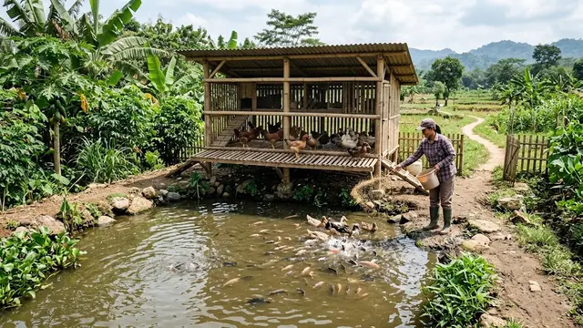 Ide Ternak Air dan Darat yang Bisa Dilakukan Bersamaan di Lahan Terbatas/AI Generated