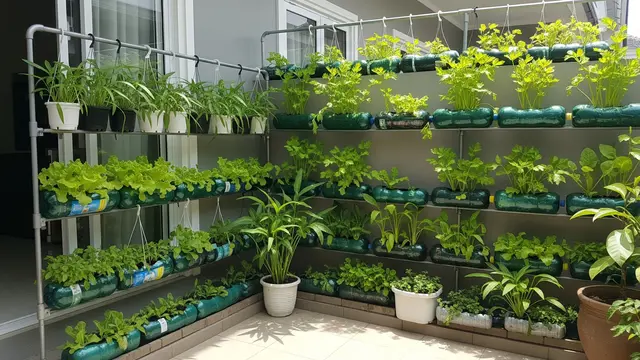 Inspirasi Rumah dengan Kebun Pangan Mengelilingi Teras (AI)