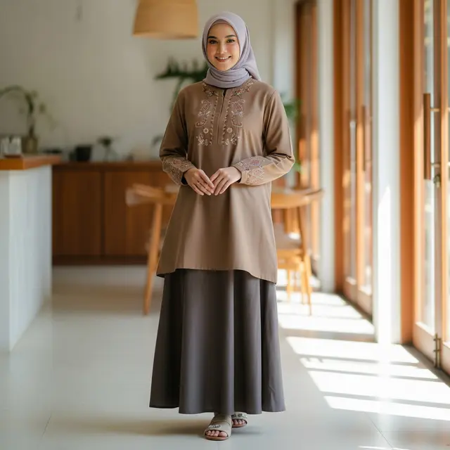 9 Set Rok dan Tunik Lebaran 2026, Tampil Anggun dan Modis di Hari Raya