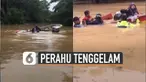 Warganet merekam tenggelamnya perahu evakuasi yang ditumpangi keluarga.