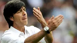 The coach of the German national football team Joachim Loew gestures during the Euro 2008 Championships Group B football match Croatia vs. Germany on June 12, 2008 at Woerthersee stadium in Klagenfurt, Austria. AFP PHOTO / OLIVER LANG