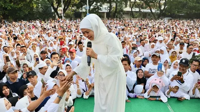5 Momen Jalan Sehat Bersholawat Peringati 1 Muharram di Surabaya