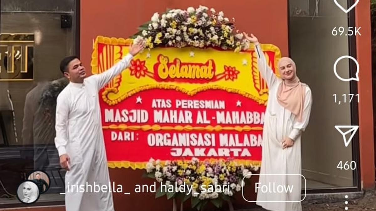 Potret Irish Bella dan Suami Resmikan Masjid Mahar Al-Mahabbah, Diwakafkan untuk Masyarakat
