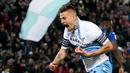 Sergej Milinkovic-Savic sudah meraih trofi major bersama Lazio. Semenjak merumput di tahun 2015 atau sudah tujuh musim, Sergej sudah mempersembahkan satu gelar Coppa Italia dan dua gelar Piala Super Italia. (AFP/Vincenzo Pinto)