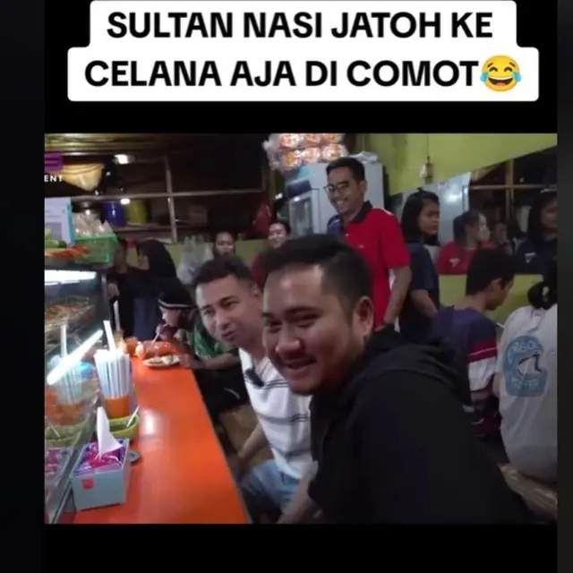 Raffi Ahmad Makan di Warteg Batar Rp50 Ribu, Pakai Lauk Apa?  foto: TikTok @apungayangipung
