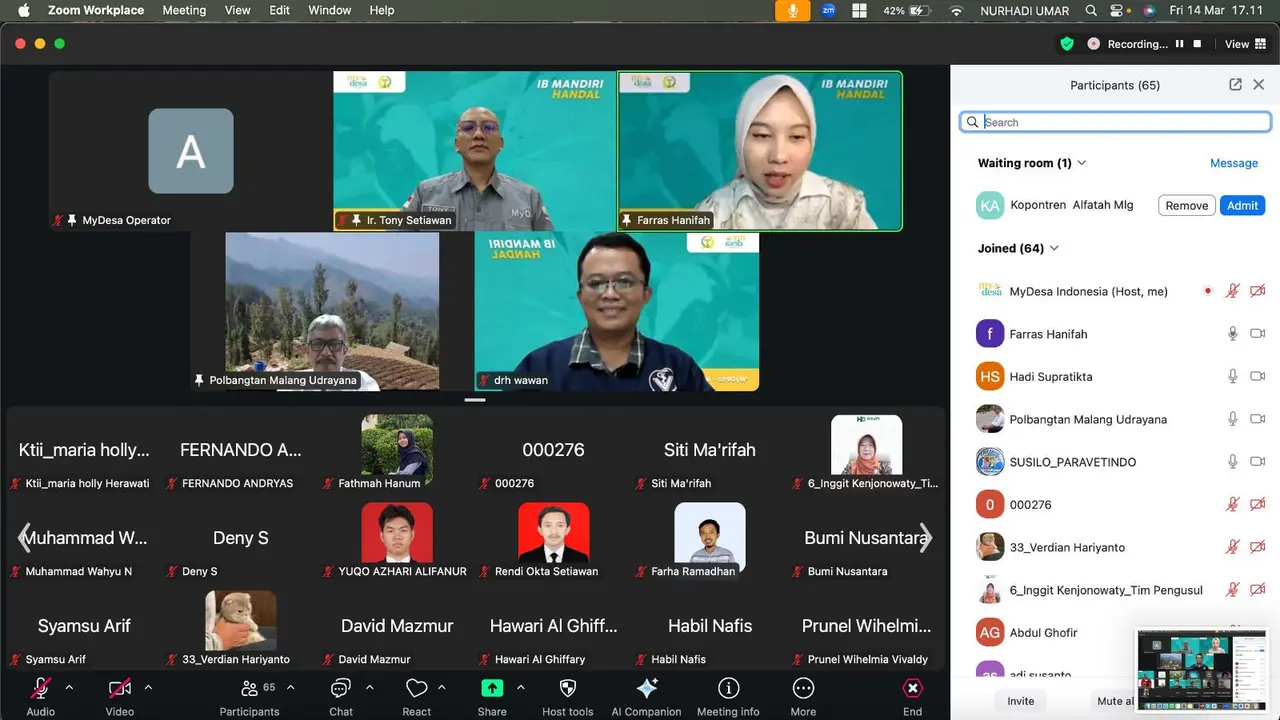 webinar bertajuk Menciptakan Inseminator Mandiri Handal.