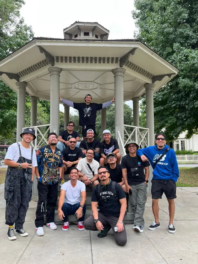 Tora Sudiro, Gading Marten dkk Liburan Bareng Klub Motor The Prediksi di Amerika (Foto oleh @fabianlrompies via @theprediksi_)