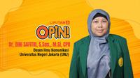 Dr. Dini Safitri, S.Sos., M.Si, CPR, Dosen Ilmu Komunikasi Universitas Negeri Jakarta (UNJ).
