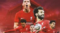 Liverpool - Darwin Nunez, Luis Diaz, Mo Salah, Trent, Robertson (Bola.com/Adreanus Titus)