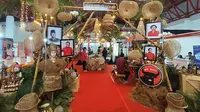 Suasana Pameran Pangan Plus 2023 yang menjadi bagian dari acara Rakernas IV yang dilaksanakan di Jakarta International Expo atau JIExpo, Kemayoran, Jakarta Pusat, pada Jumat (29/9/2023) sampai Minggu (1/10/2023).