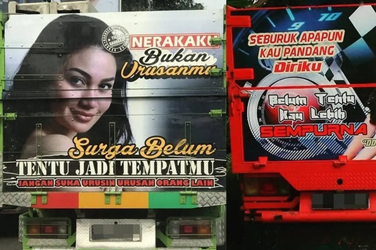 Selain Franda, Ini 7 Potret Wajah Seleb yang Hiasi Bak Truk