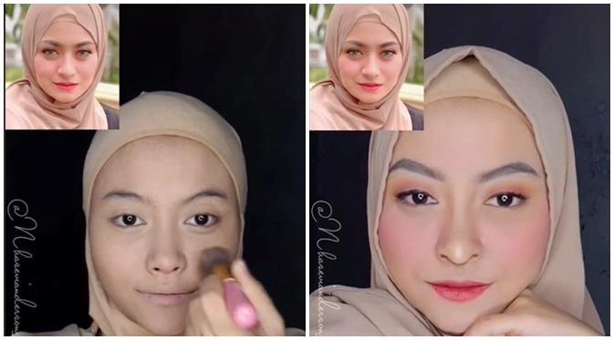 Viral Wanita Ini Make Up Wajah Jadi Mirip Nathalie Holscher Seperti Kembar Hot Liputan6 Com