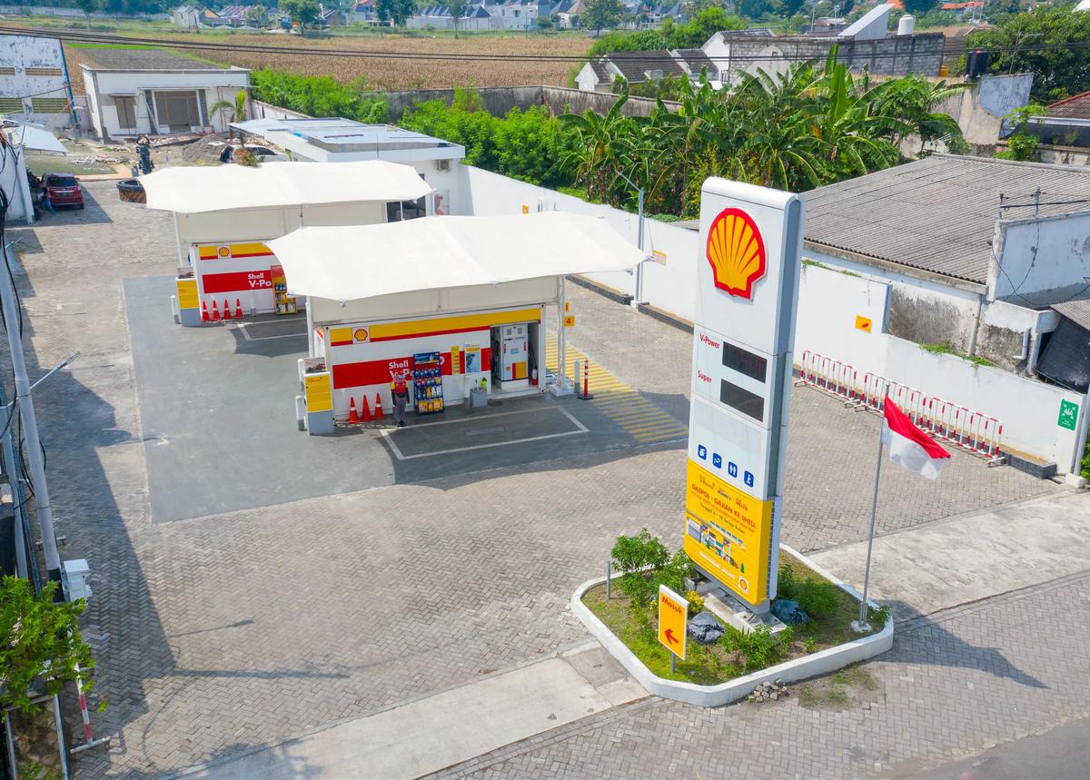 SPBU Shell Modular komersial pertama di Indonesia, terletak di Jombang, Jawa Timur. (Dok Shell)