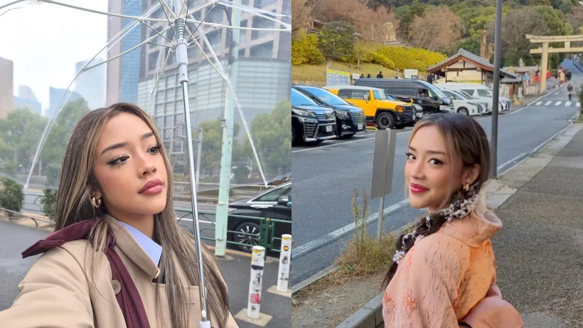 5 Potret Gaya Liburan Baila Fauri di Jepang, Dari Layering Musim Dingin hingga Kimono yang Stylish