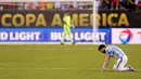 Bagi Messi, kegagalan di Copa America Centenario 2016, menjadikan dirinya tak pernah menuai gelar juara bersama timnas senior Argentina. (Reuters/Adam Hunger-USA Today Sports)