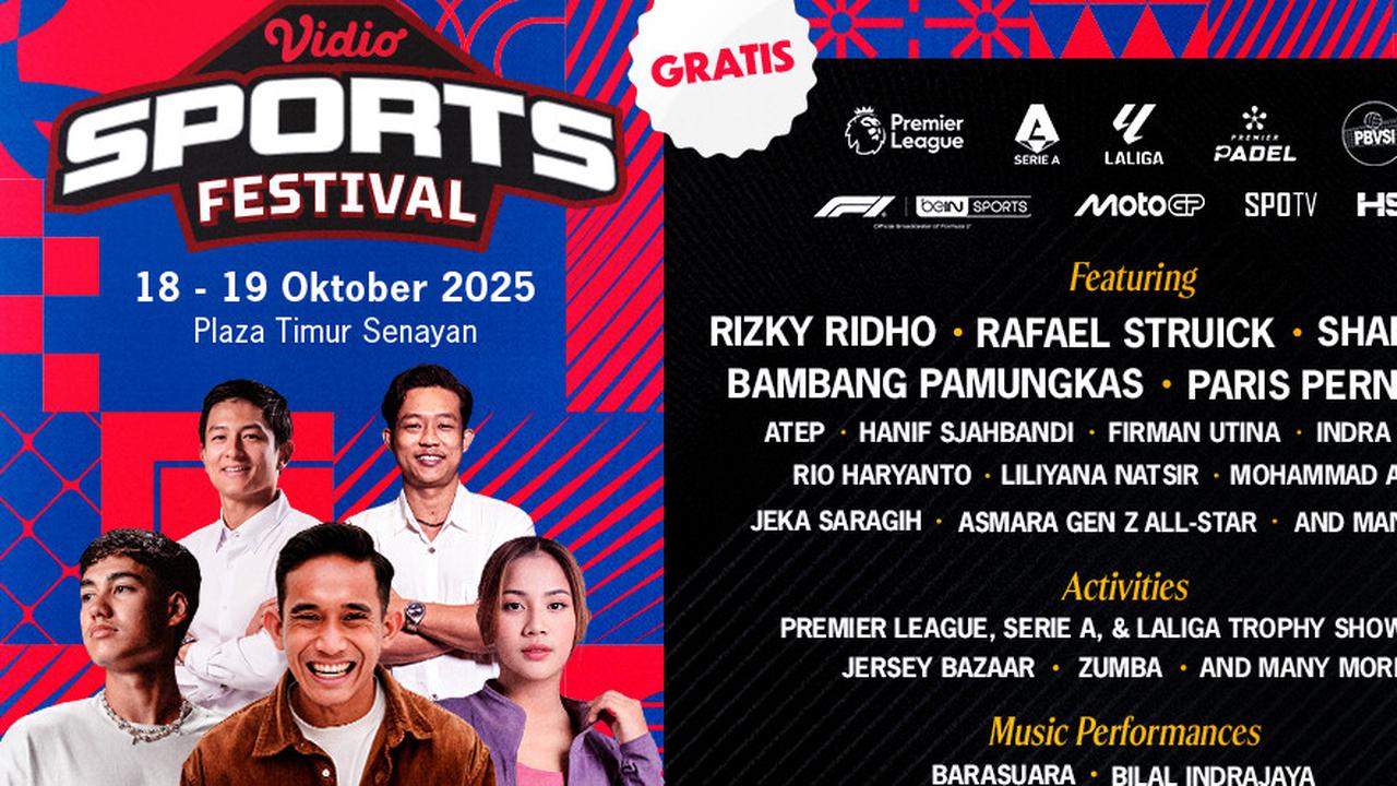Pertama di Indonesia! Piala Premier League, LaLiga, dan Serie A Bersanding di Panggung Vidio Sports Festival