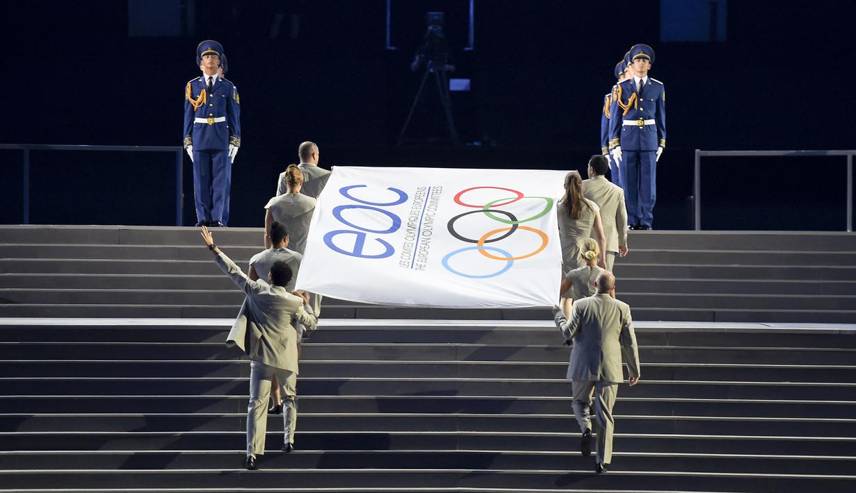 Stadion ini dirancang memiliki lintasan atletik dan digunakan untuk pertama kalinya pada event European Games 2015. (AFP/Tobias Schwarz)