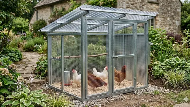 Kandang Ayam Kecil Ukuran 1x2 Pakai Baja Ringan dan Atap PVC