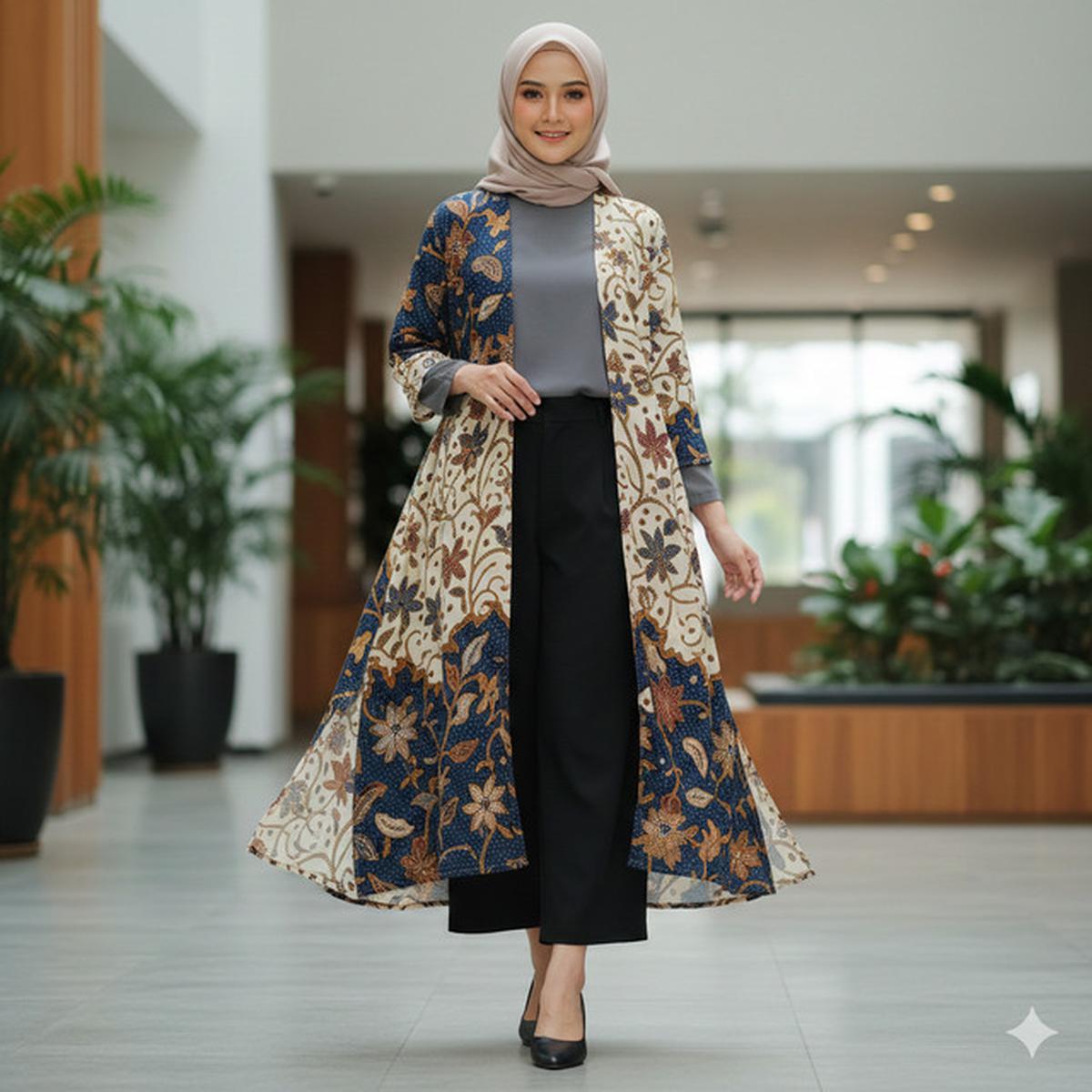 7 Model Atasan Batik Cardigan, Perpaduan Tradisional dan Modern yang Cocok untuk Berbagai Kesempatan
