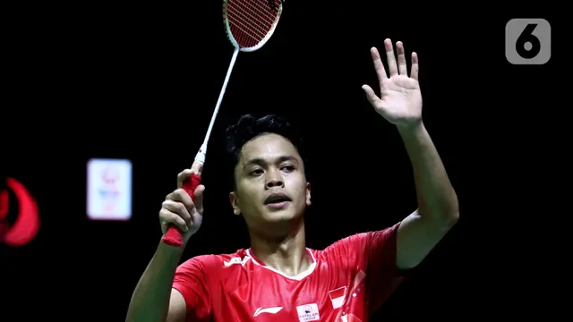 Ekspresi Anthony Sinisuka Ginting Gagal Melaju ke Final Indonesia Masters 2022