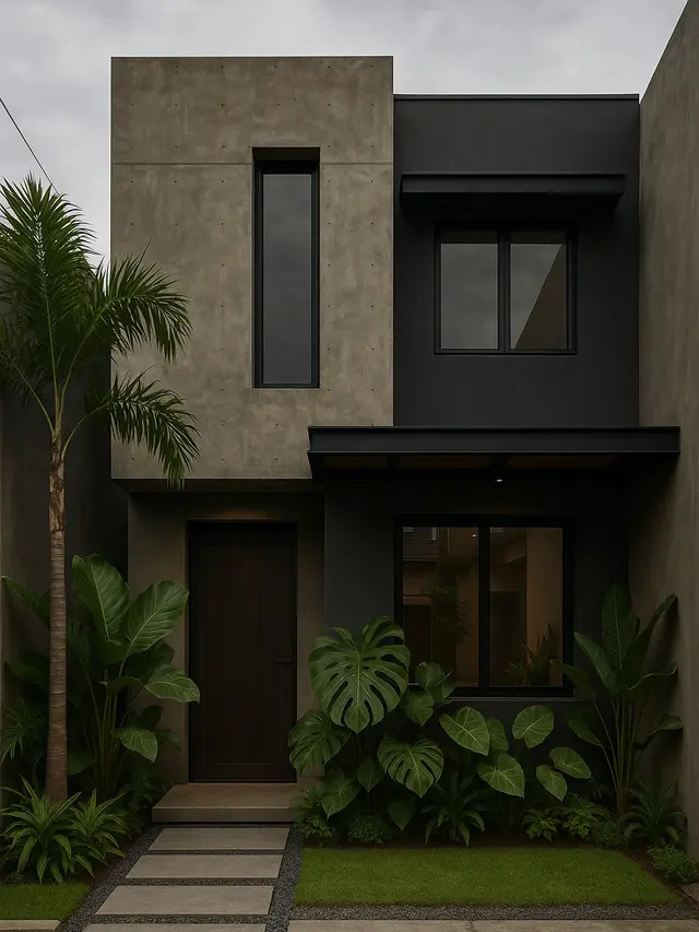 Desain Rumah Sederhana Tapi Mewah di Lahan Sempit dengan Taman Kecil