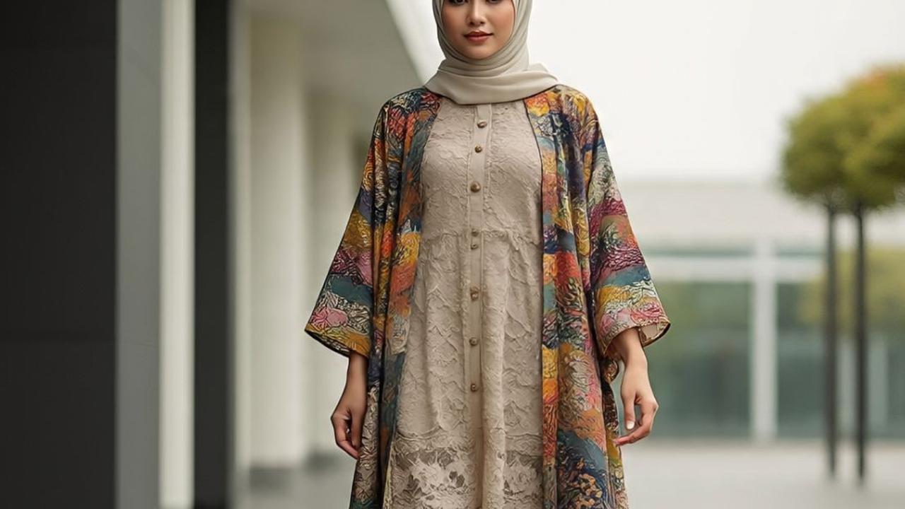7 Model Tunik Brokat Kombinasi Outer Panjang Kekinian 2025, Elegan untuk Acara Kasual hingga Formal
