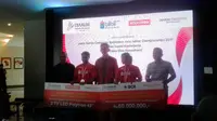 Ganda campuran Indonesia, Rehan Naufal Kusharjanto / Siti Fadia Silva Ramadanthi dapat bonus usai menangi Kejuaraan Bulu Tangkis Asia (Liputan6.com/ Risa Kosasih)