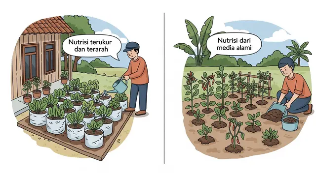 Perbedaan Cara Pemberian Nutrisi Tanaman