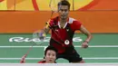 Tontowi Ahmad/Liliyana Natsir menang 21-16 dan 21-11 atas rekan senegaranya Praveen Jordan/Debby Susanto. (Reuters/Marcelo Del Pozo)